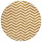 Homeroots 8' Orange And Beige Round Chevron Washable Indoor Outdoor Area Rug 595333 - alternate 4