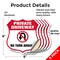 Signmission Private Driveway Shield Sign No Turn Aro, 6 inch X 6 inch, Vinyl Decal, 5PK SHI-D-5PACK-6-435 - alternate 3