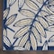 Homeroots 4' X 6' Navy Blue And Ivory Botanical Leaves Indoor Outdoor Area Rug 546652 - alternate 4