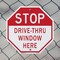 Signmission Stop Drive-thru Window Here, 6 inch X 6 inch, Plastic Sign, 2PK OC-P-2PACK-6-254 - alternate 5