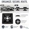 Kable Kontrol Adhesive Cable Tie Mounts, 1" Sq, UV Black Nylon, PK100 CT280-B - alternate 3