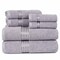 Lavish Home 12PC Towel Set Cotton Bathroom Accessories with 4 Bath Towels, 4 Hand Towels, and 4 Washcloths, Gray 67-0016-S-2 - alternate 2