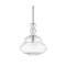Jonathan Y Bettina 13.37" Glass/Metal LED Pendant, Chrome/Clear JYL6402A - alternate 1