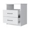Homeroots 20" White Wood Two Drawer Nightstand 534892 - alternate 5