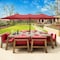 Pure Garden 15 ft Double Sun Patio Umbrella, Red, 12 Steel Ribs, 1.9 in Dia Steel Pole, Easy Crank Lift 50-LG1282 - alternate 5