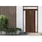 Vdomdoors Front Exterior Prehung Metal-Plastic Door Frosted Glass / MANUX 8112 Walnut / Office Commercial and MANUX8112EXD-WLN-W14+32+14-H80+12-LH-I - alternate 1