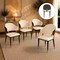Leisuremod Aria Modern Dining Chair in Leather and Iron Legs with Curved Back in Black, 4PK AC45BL4 - alternate 4