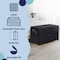 Happimess Jacob 31.5in Hand-Woven Wicker Storage Trunk, Distressed Black HPM9003D - alternate 4