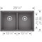 Blanco Precis Equal Double Bowl, Cinder 519050 - alternate 3