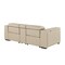 Homeroots 90in Cream and Brown Italian Leather Power Reclining Loveseat With Storage 720552 - alternate 5