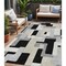 Homeroots 5' X 8' Black Ivory And Beige Geometric Washable Indoor Outdoor Area Rug 613194 - alternate 1