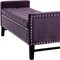 Homeroots 50" Plum and Black Upholstered Velvet Bench with Flip top 530657 - alternate 3