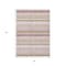Homeroots 3' X 5' Pink And Beige Striped Washable Indoor Outdoor Area Rug 632233 - alternate 3
