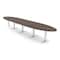 Skutchi Designs 18ft Oval Conference Table With Power | Harmony Series | 16 Person Meeting Room Table HAR-OVL-48X216-T-H3041-NA - alternate 1