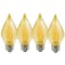Bulbrite Spunlite 4w Dimm C15 LED Filament Lght Bulb Medium (E26) Base - 2100K (Amber Lght), 250 Lumens, 4PK 862788 - alternate 1