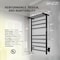 Anzzi Eve 8-Bar Stainless Steel Wall Mounted Towel Warmer in Matte Black TW-AZ012MBK - alternate 4