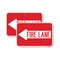Signmission Fire Lane Left Arrow, 18'' X 24'' 2 Signs, Heavy Gauge Aluminum, 2PK A-1824-2PACK-23982 - alternate 1