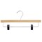 Nahanco 14in Natural Gloss Wooden Skirt/Pant Hanger w/ Chrome Hardware, 100PK 6214RCCH - alternate 1