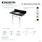 Kingston Brass 36" Black Granite Console Sink with Brass Legs, 8-Inch, 3-Hole, Black Granite/Brushed Brass KVPK3622K87 - alternate 2