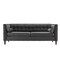 Homeroots Gray Velvet Upholstered Sofa with Bolster Pillows 473452 - alternate 2