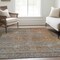 Homeroots 3' X 5' Gray Charcoal And Orange Abstract Washable Indoor Outdoor Area Rug 588924 - alternate 2
