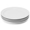 Martha Stewart 10.8 Inch Fine Ceramic Rimmed 4 Piece Dinner Plate Set in White 130155.01 - alternate 2