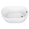 Kingston Brass 52-Inch Acrylic Oval Double Slipper Freestanding Tub with Overflow/Drain Assembly VTRS522928M0 - alternate 1
