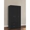 Homeroots 71" Black Manufactured Wood Two Drawer Combo Dresser 478412 - alternate 2