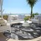 Homeroots 8' Black Charcoal And Silver Round Southwestern Washable Indoor Outdoor Area Rug 587802 - alternate 5