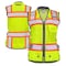 Dome75 Safety Vest, Polyester, Reinforced Front Zipper Closure Closure, HiVis Yellow/HiVis Orange Contrast OV6123W - alternate 1