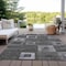 Homeroots 8' X 10' Black And Gray Geometric Washable Indoor Outdoor Area Rug 605016 - alternate 3