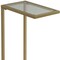 Homeroots 26" Gold And Clear Glass Rectangular End Table 493232 - alternate 3