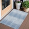 Homeroots 3' X 5' Navy Blue And Sky Blue Abstract Washable Indoor Outdoor Area Rug 587398 - alternate 1