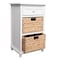 Happimess Malibu 26"H Rustic Handcrafted Water Hyacinth and Acacia Wood Accent Storage Nightstand w/Drawer an SHF2007W - alternate 4