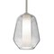 Besa Lighting Link Stem Pendant, Clear/Opal, Satin Nickel Finish, 1x9W LED 1TT-LINKCL-LED-SN - alternate 1