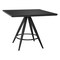 Homeroots 36" Black Wood and Steel Square Dining Table 602238 - alternate 1