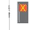 Safetywhips Warning Whip Heavy Duty Whip with Flag, White Whip, Orange Flag, Yellow Reflective X, 96 Length SW08QD2-X - alternate 2