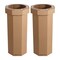 Happimess Fleur 25-Gallon Disposable Corrugated Cardboard Event Trash Can and Recycling Bin, Plain Brown, 2PK HPM1300A-SET2 - alternate 3