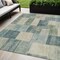 Homeroots 5' X 8' Blue Geometric Washable Indoor Outdoor Area Rug 608263 - alternate 1