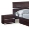Homeroots 80" X 60" X 42.5" 4Pc Queen Modern Wenge High Gloss Bedroom Set 343942 - alternate 4
