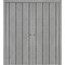 Sartodoors Sliding Closet Double Bi-fold Doors, Planum 0017 Concrete and Aluminum Strips, Sturdy Tracks Moldin PLANUM0017DBF-BTN-72 x 96 (4* 18x96) - alternate 1