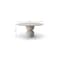 Homeroots 60" Beige Marble Pedestal Base Round Top Dining Table 723496 - alternate 4