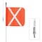 Safetywhips Warning Whip Heavy Duty Whip with Flag, White Whip, Orange Flag, White Reflective X, 60 Length SW05QD-XW - alternate 1