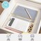 Martha Stewart Kerry 3 Pack Plastic Stackable Office Desk Drawer Organizers with Gold Trim, 9 x 6 BE-PB8974-G-3-CLRGLD-MS - alternate 3