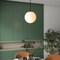 Vaxcel Linden 1-Light Muted Brass Gold Mid-Century Modern Globe Pendant Light with Opal Glass Shade P0454 - alternate 3