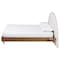 Baxton Studio Bernice Japandi Cream Boucle and Walnut Brown Wood Queen Bed 257-14059-ZORO - alternate 5