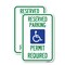 Signmission Reserved Parking Permit Required With Graphic, 18'' X 24'' 2 Signs, Heavy Gauge Aluminum, 2PK A-1824-2PACK-23059 - alternate 1