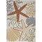 Homeroots 4' X 6' Ivory Orange And Blue Indoor Outdoor Area Rug 527628 - alternate 2