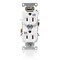 Leviton PlugsandRcptcls, 15A, 125VAC, Wht, Nylon, PK1 WBR15-W - alternate 1