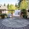 Homeroots 8' Pewter Charcoal And Ivory Round Geometric Washable Indoor Outdoor Area Rug 577573 - alternate 3